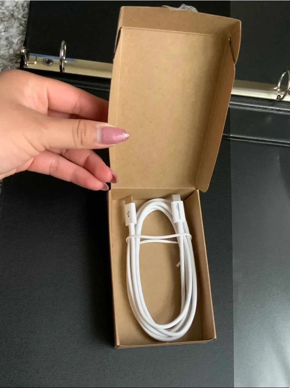 Amazon USB-C to USB-C Charging Cable White